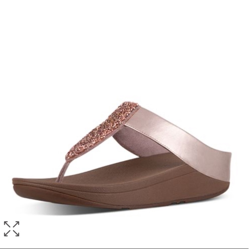 NWT FitFlop Sparklie Crystal Wedge Sandal, Size 9